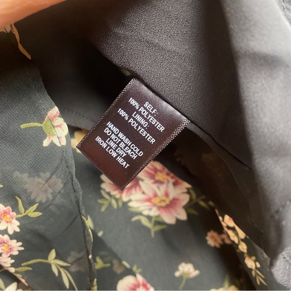 Lulus Harmonia Black Floral Print High-low Maxi Dress size S - Picture 7 of 7